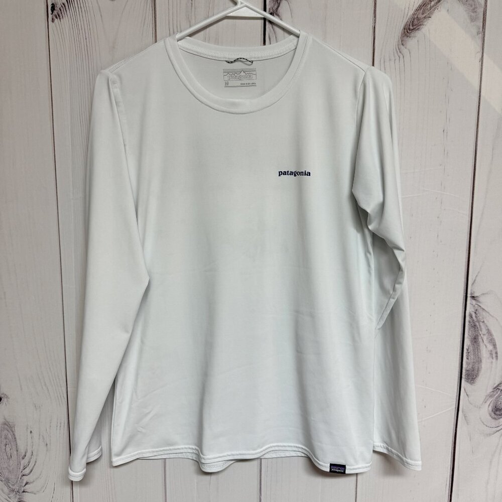 Patagonia Women’s Capilene Cool Daily Graphic Long Sleeve M White EUC
